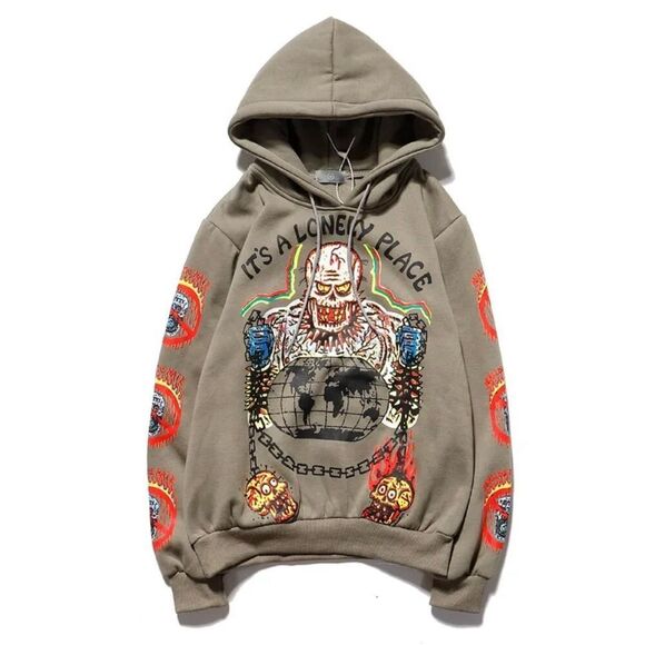 Supcable Kanye West X XXXTentacion It's A Lonely Place Hoodie Sweatshirt Medium - Picture 1 of 16